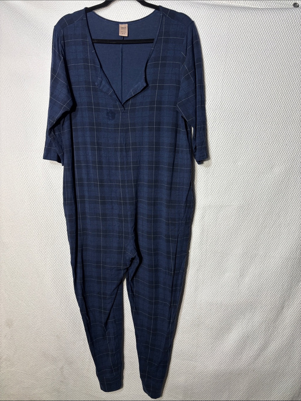 Smash + Tess Sz XL “Present in Plaid" romper tartan print V-neckline Pockets - Picture 2 of 6